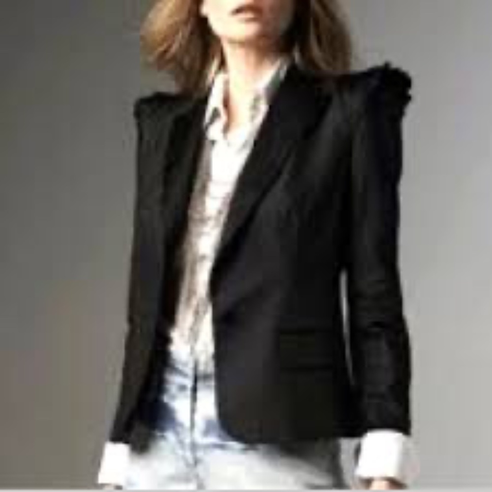 Robert Rodriguez Black Statement Jacket Silk Size 4